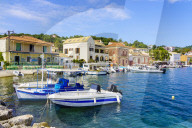 The pretty town of Gaios, the main port and harbour on the island, Paxos, Ionian Islands, Greece