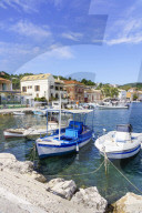 The pretty town of Gaios, the main port and harbour on the island, Paxos, Ionian Islands, Greece