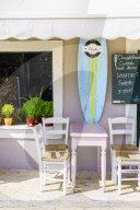 Taverna table and chairs, Gaios, Paxos, Ionian Islands, Greece
