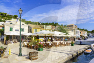 The pretty town of Gaios, the main port and harbour on the island, Paxos, Ionian Islands, Greece
