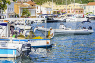 The pretty town of Gaios, the main port and harbour on the island, Paxos, Ionian Islands, Greece