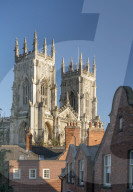 York Minster west bell towers, North Yorkshire, UK.