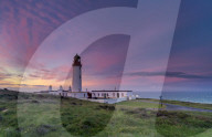 Mid-summer sunrise over The Mull of Galloway Lighthouse