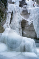 Ice climbing in Maligne Canyon Alberta Canada