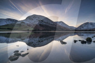 Sunrise over Brothers Water and Hartstop in Cumbria, The English Lake District, England.