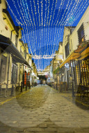 Cobbled backstreet of Ashton Lane, West End, Glasgow, Scotland, United Kingdom, Europe.