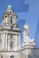 Titanic Memorial and City Hall, Belfast, Northern Ireland, United Kingdom, Europe