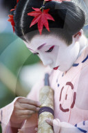 Twelfth century Tokiwa Gozen's child, Jidai festival, Kyoto, Japan