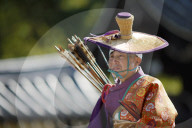 Mounted yabusame archer, Jidai festival, Kyoto, Japan