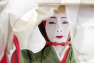 Twelfth century character Tokiwa Gozen, Jidai festival, Kyoto, Japan