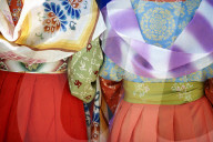 Kudarao ladies' colorful kimonos, Jidai festival, Kyoto, Japan