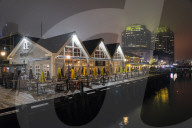 Halifax historic waterfront at night, Halifax, Nova Scotia, Canada