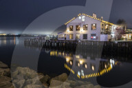 Halifax historic waterfront at night, Halifax, Nova Scotia, Canada
