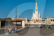 Religious pilgrims at the Sanctuary of Fatima, which is also referred to as the Basilica of Our Lady of Fatima, Portugal