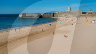 Torre Beach in Carcavelos, Lisbon region, Portugal - Costa Verde Portuguese Riviera