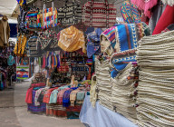 Saturday Handicraft Market, Plaza de los Ponchos, Otavalo, Imbabura Province, Ecuador