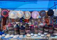 Saturday Handicraft Market, Plaza de los Ponchos, Otavalo, Imbabura Province, Ecuador