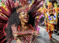 Samba Dancer at the Carnival Parade in Rio de Janeiro, Brazil