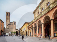 Bologna Municipal Theater and Padri Agostiniani Convent, Piazza Giuseppe Verdi, Bologna, Emilia-Romagna, Italy