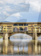 Ponte Vecchio and Arno River, Florence, Tuscany, Italy