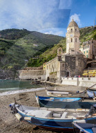 Santa Margherita di Antiochia Church, Vernazza, Cinque Terre, UNESCO World Heritage Site, Liguria, Italy