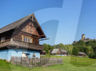 Huts in Open Air Museum at Stara Lubovna, Presov Region, Slovakia