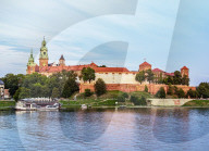 Wawal Hill and Vistula River, Cracow, Lesser Poland Voivodeship, Poland
