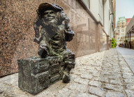 Dwarf Sculpture at the Old Town, Wroclaw, Lower Silesian Voivodeship, Poland