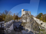 Pilcza Castle Ruins, Smolen, Trail of the Eagles' Nests, Krakow-Czestochowa Upland or Polish Jura, Silesian Voivodeship, Poland