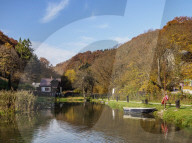 Trout Pond in Ojcow National Park, Krakow-Czestochowa Upland or Polish Jurassic Highland, Lesser Poland Voivodeship, Poland