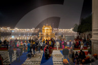 December 2018 - The Golden Temple in Amritsar, India.Night time image