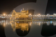 December 2018 - The Golden Temple in Amritsar, India. Night time reflections