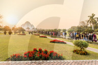 December 2018 Sunset at the Lotus Temple, New Delhi, India
