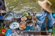 Dec 2017 - TRiverside cooking at he Damnoen Saduak Floating River Market, Bangkok, Thailand