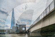 Summer 2018 The Shard, London Bridge and The River Thames, London, England.