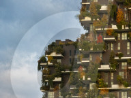 Italy, Lombardia, Milan, Porta Nuova, Bosco Verticale at sunrise