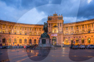 Hofburg imperial palace at dusk. Vienna, Austria.
