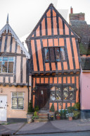 The Crooked House Gallery in the village of Lavenham in Suffolk, England UK