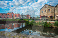 The Quay or Quayside in Exeter in early morning. Devon. England. UK.