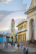 View of Bell Tower and Trinidad, UNESCO World Heritage Site, Sancti Spiritus, Cuba, West Indies, Caribbean, Central America