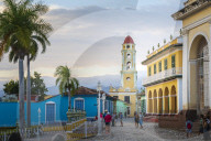 View of Bell Tower and Trinidad, UNESCO World Heritage Site, Sancti Spiritus, Cuba, West Indies, Caribbean, Central America