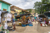 Local souvenir market in Trinidad, UNESCO World Heritage Site, Sancti Spiritus, Cuba, West Indies, Caribbean, Central America