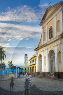 The Church of the Holy Trinity in Plaza Major in Trinidad, UNESCO World Heritage Site,Trinidad, Cuba, West Indies, Caribbean