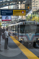 Downtown Calgary train station, Alberta, Canada, North America