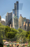 New York skyline from Central Park, New York City, Manhattan, United States of America, North America