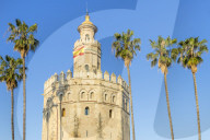 Golden Tower (Torre del Oro), Seville, Andalusia, Spain, Europe