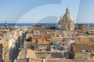 View from Santissimo Salvatore Church over the old town, Palermo, Sicily, Italy, Europe