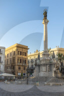Colonna dell'Immacolata Monument at San Domenico Square near Vucciria, Palermo, Sicily, Italy, Europe
