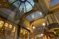 The art-nouveau atrium of the famous Lucerna Palace Shopping Arcade, Prague, Bohemia, Czech Republic, Europe
