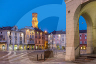 Piazza Cavour, Vercelli, Piedmont, Italy